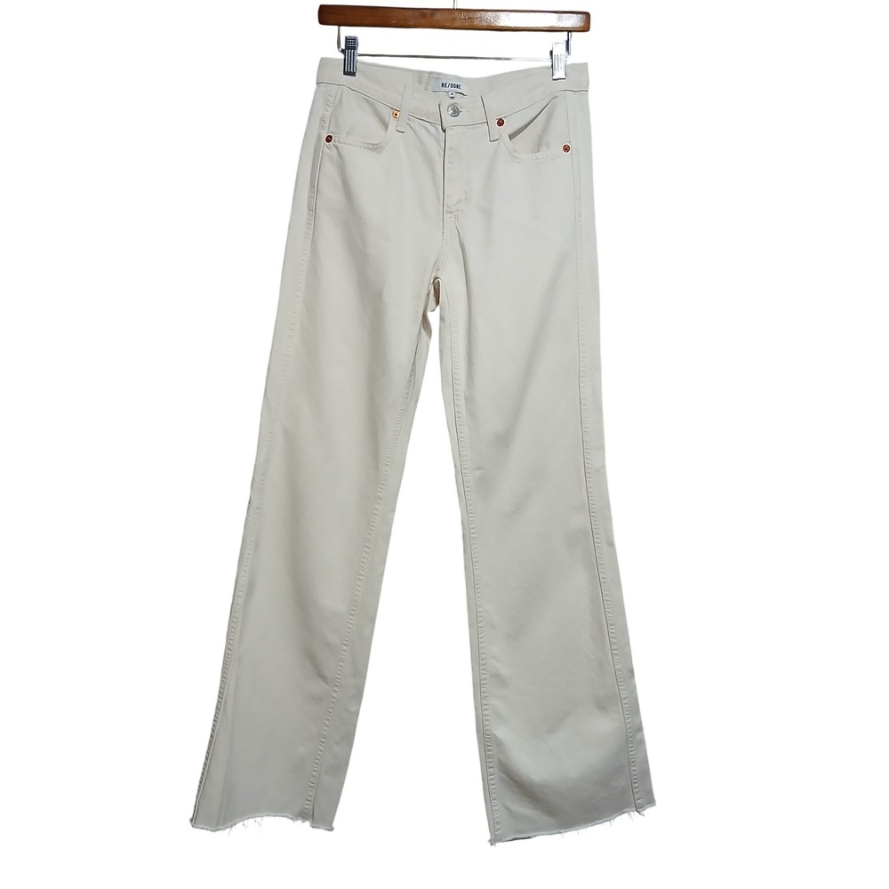 RE/DONE The Californian High Rise Straight Leg Jeans Crema White24 106-03WCALIJN